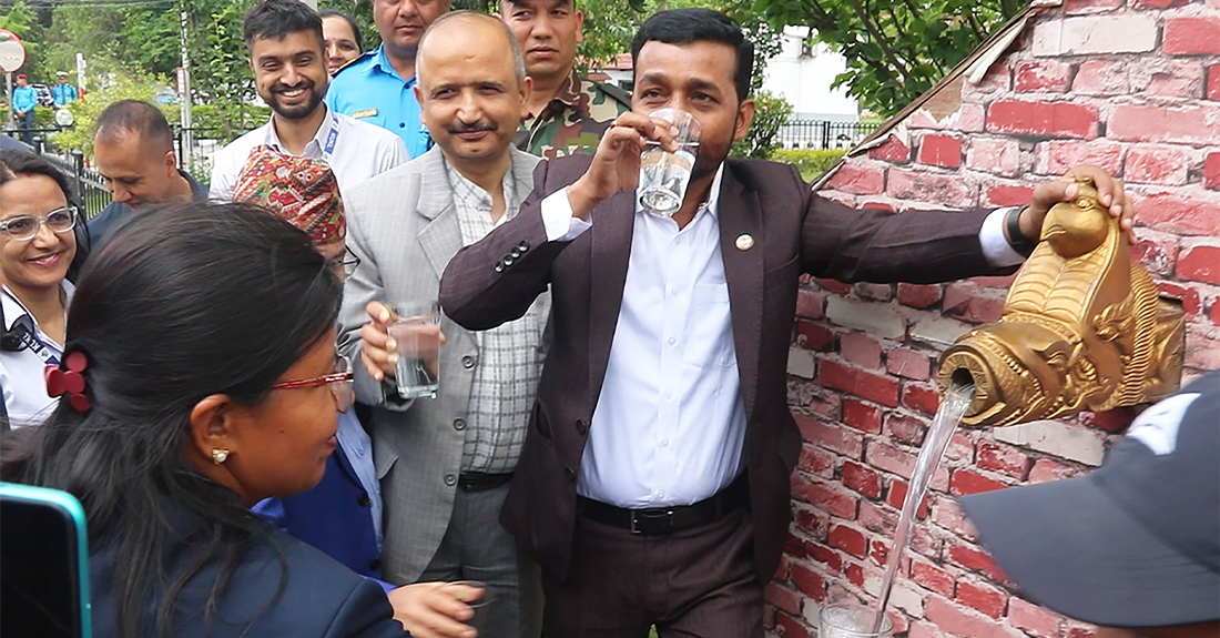 सिंहदरबारमा मेलम्चीको पानी वितरण सुरु