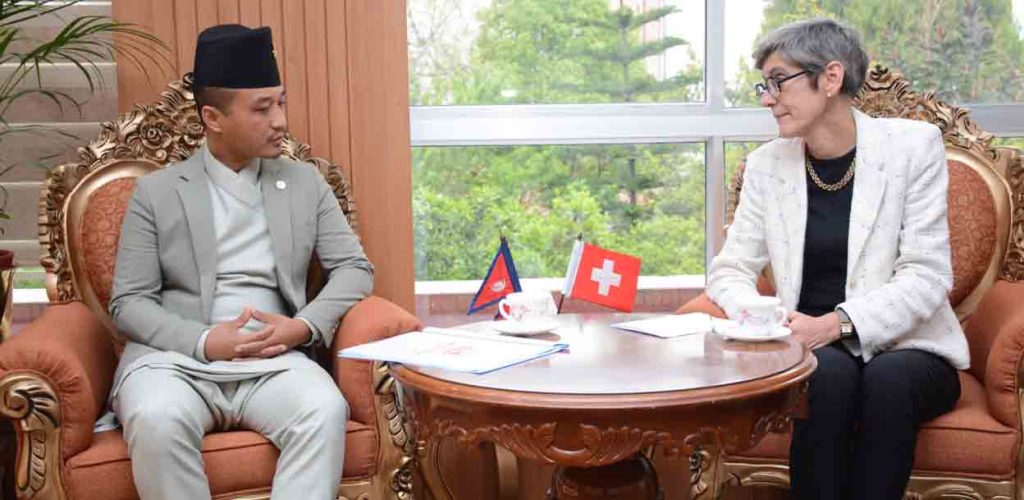 स्वीस राजदूतलाई सुधनले भनेः नेपालीले 'स्वीस ब्याङ्क'मा राखेको पैसा खोज्न सहयोग गर्नुहोस्