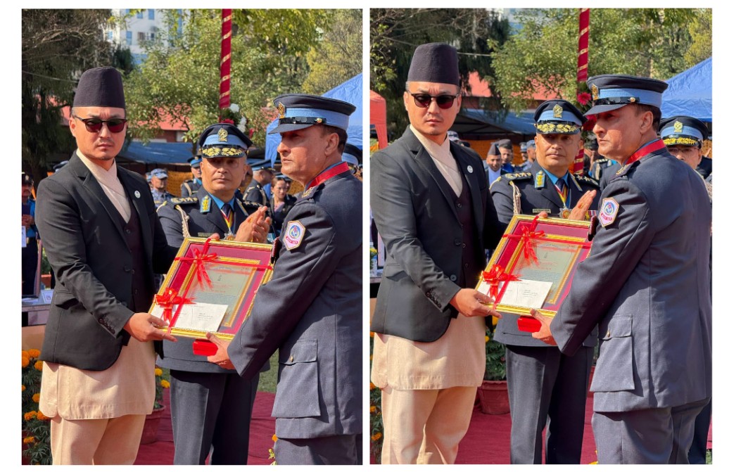 बाँके प्रहरी प्रमुख एसपी अंगुर जिसी ‘पूर्ण शान्ति पुरस्कार’ द्वारा सम्मानित