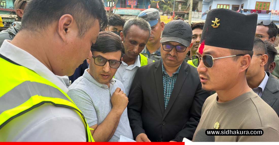 गृहमन्त्री गुरुङद्वारा नारायणगढ–बुटवल सडक खण्ड अनुगमन