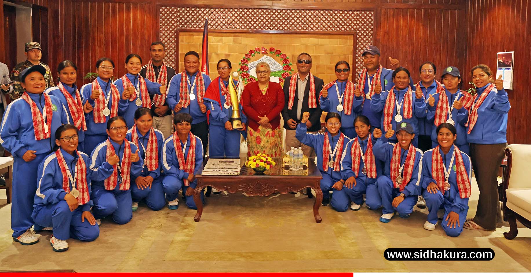 प्रधानमन्त्रीद्वारा दृष्टिविहीन महिला टी–२० विश्वकप उपविजेता नेपाली टोलीलाई बधाई